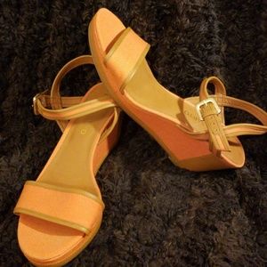 Franco Sarto Wedges NWOT brwn/ornge ready for fall